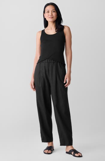 Organic Linen Ankle Lantern Pants