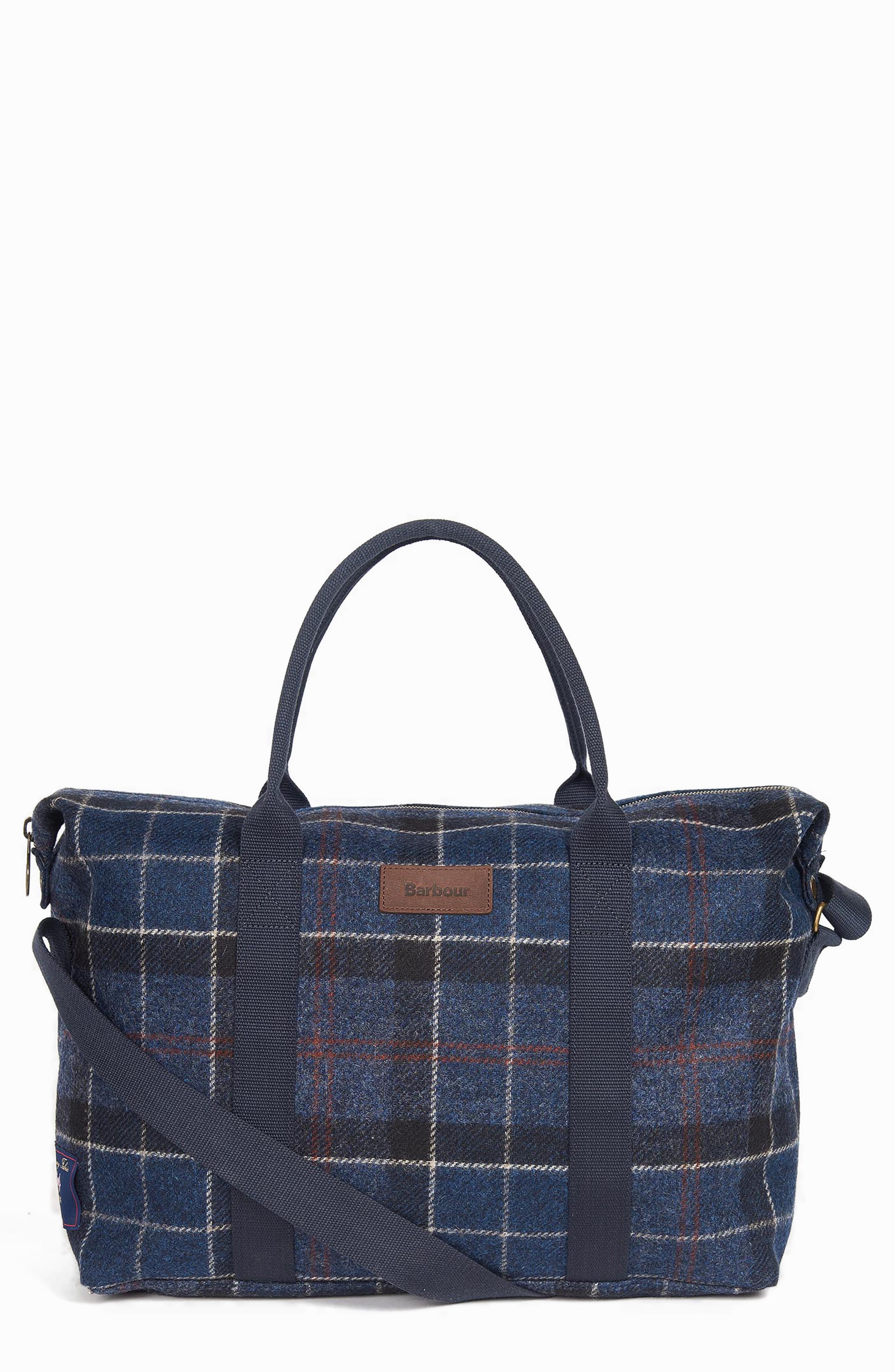 Barbour Tevoit Tartan Wool Holdall, Main, color, 