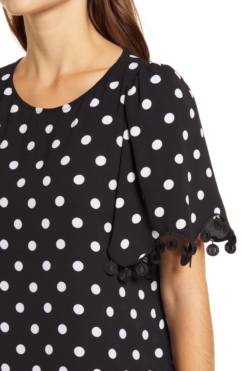CeCe Dappled Dot Blouse, Alternate, color, 