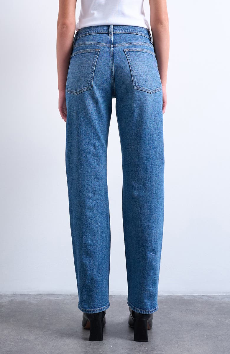 Topshop Orson Mid Rise Straight Leg Jeans, Alternate, color, Vintage Blue