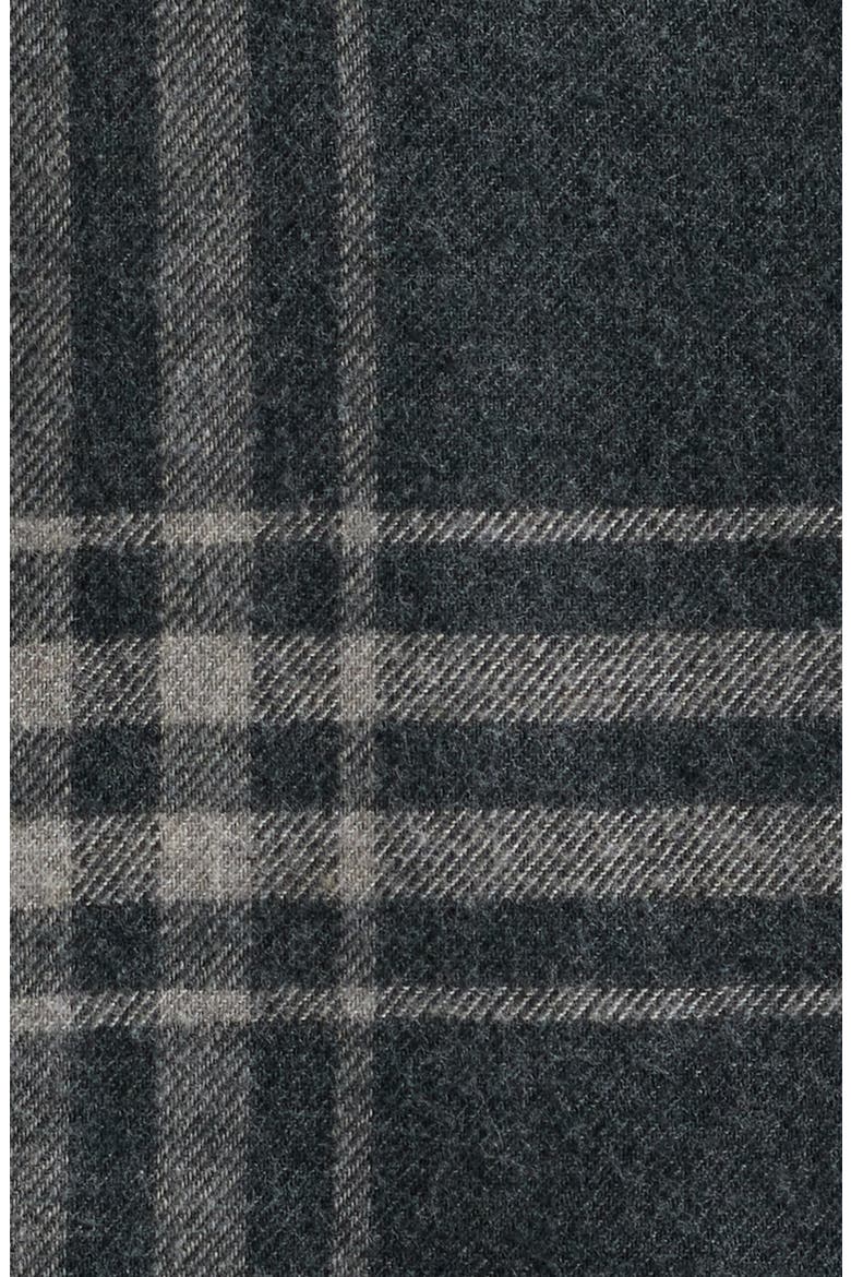 Lennox Plaid Flannel Button-Up Shirt, Alternate, color, CHARCOAL WRAITH