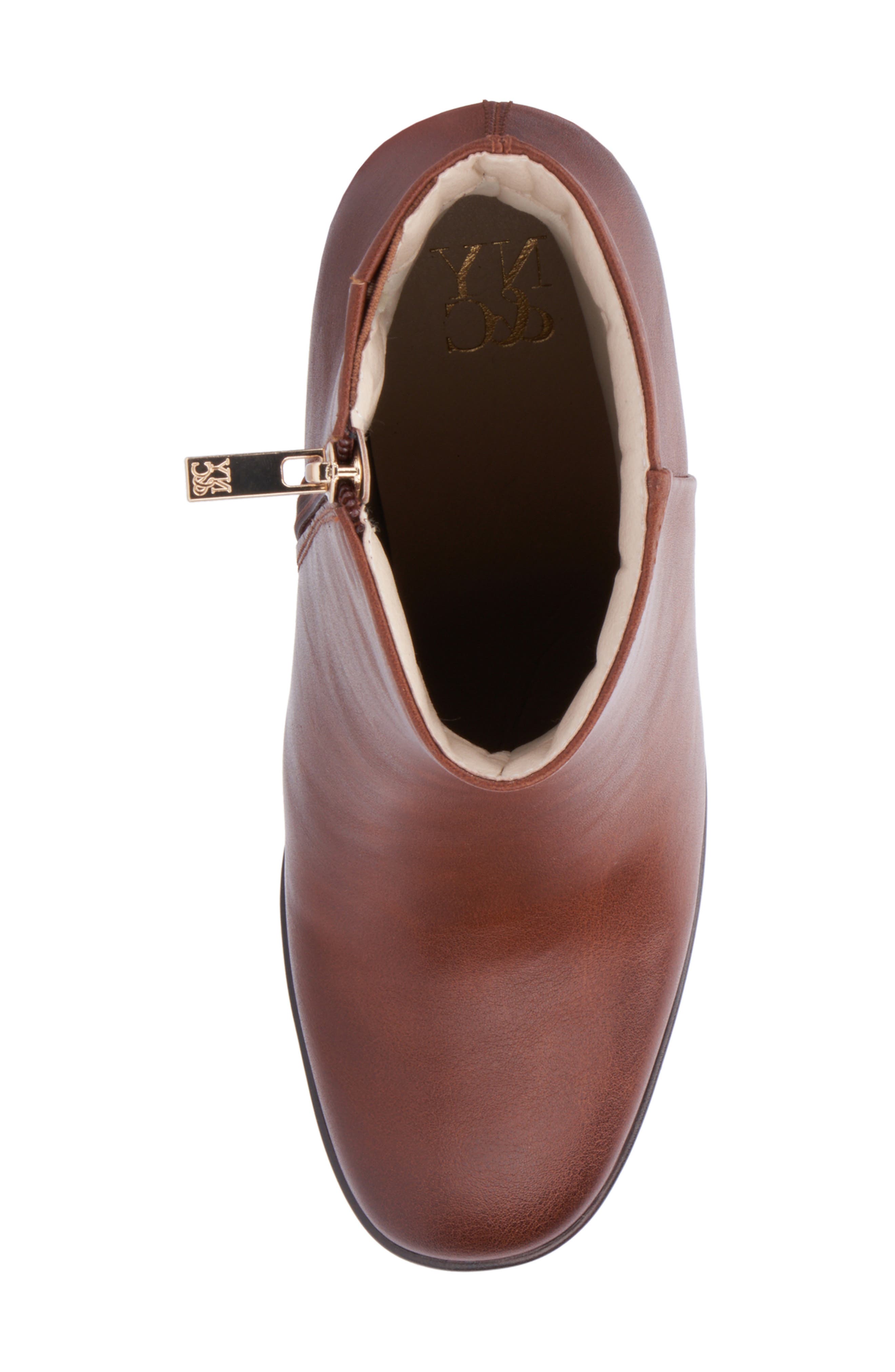 Fay Platform Faux Leather Boot, Alternate, color, COGNAC