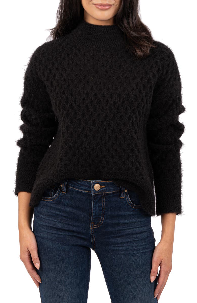KUT from the Kloth Adah Textured Mock Neck Sweater, Main, color, 