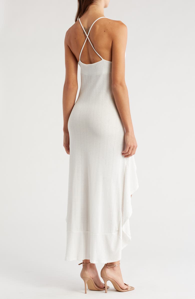 GO COUTURE High-Low Slipdress, Alternate, color, Ivory