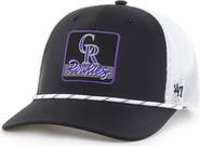 '47 Men's '47 Black/White Colorado Rockies Scratch Adjustable Trucker Hat