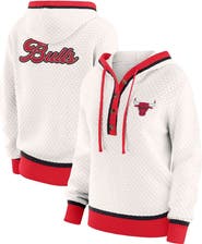 WEAR by Erin Andrews Women's WEAR by Erin Andrews White Chicago Bulls Plus Size Hoodie Sweater