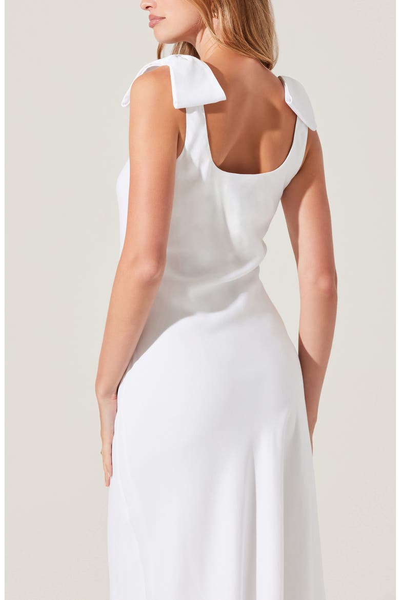 Kateleya Bow Strap Dress, Alternate, color, WHITE