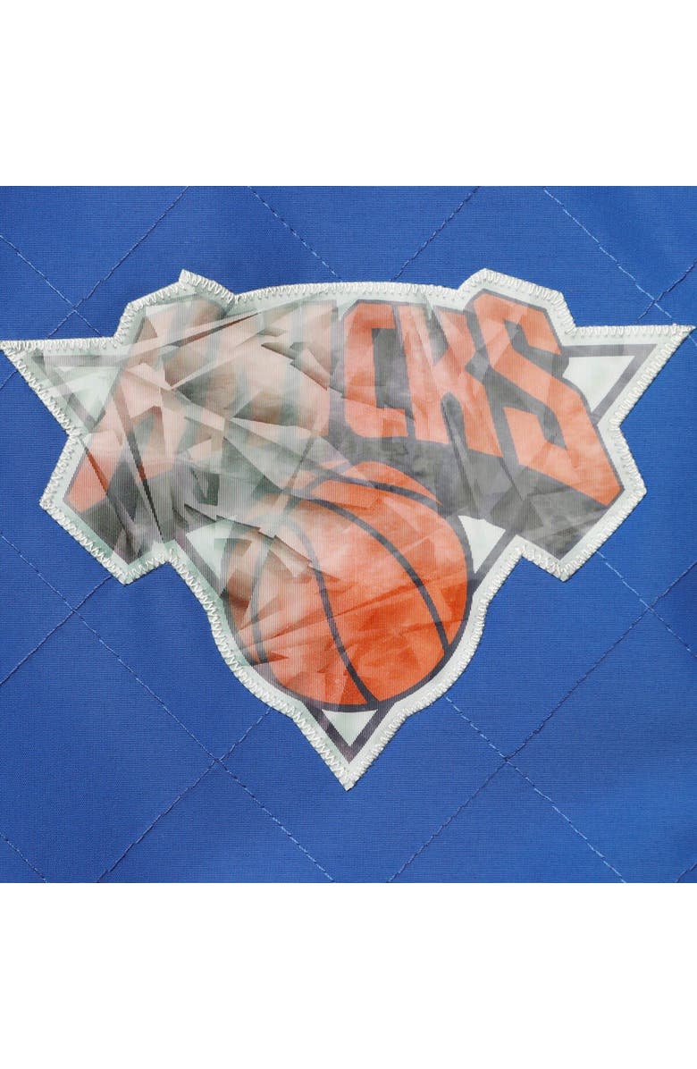 Mitchell & Ness Men's New York Knicks Blue Mitchell & Ness Hardwood Classics 75th Anniversary Authentic Warmup Full-Snap Jacket, Alternate, color, 