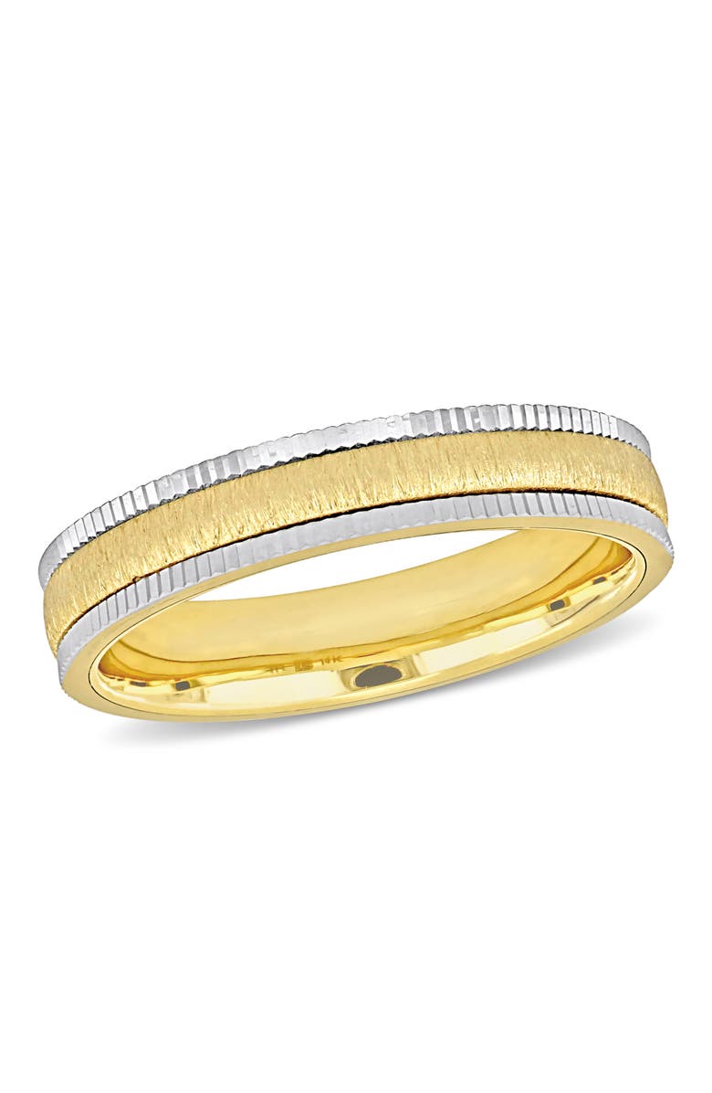 Julianna B. Brushed & Textured Finish Wedding Band 14k, Main, color, 