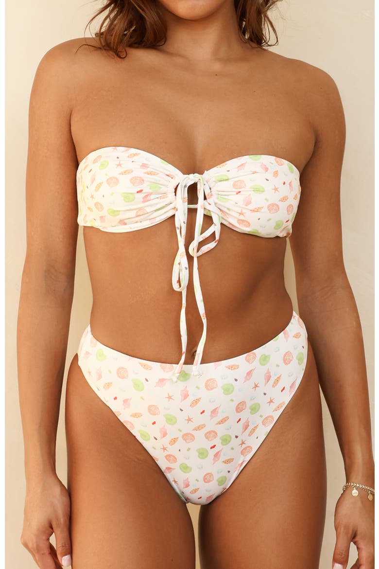 Seashore High Waist Cheeky Bikini Bottom, Main, color, Underwater Garden