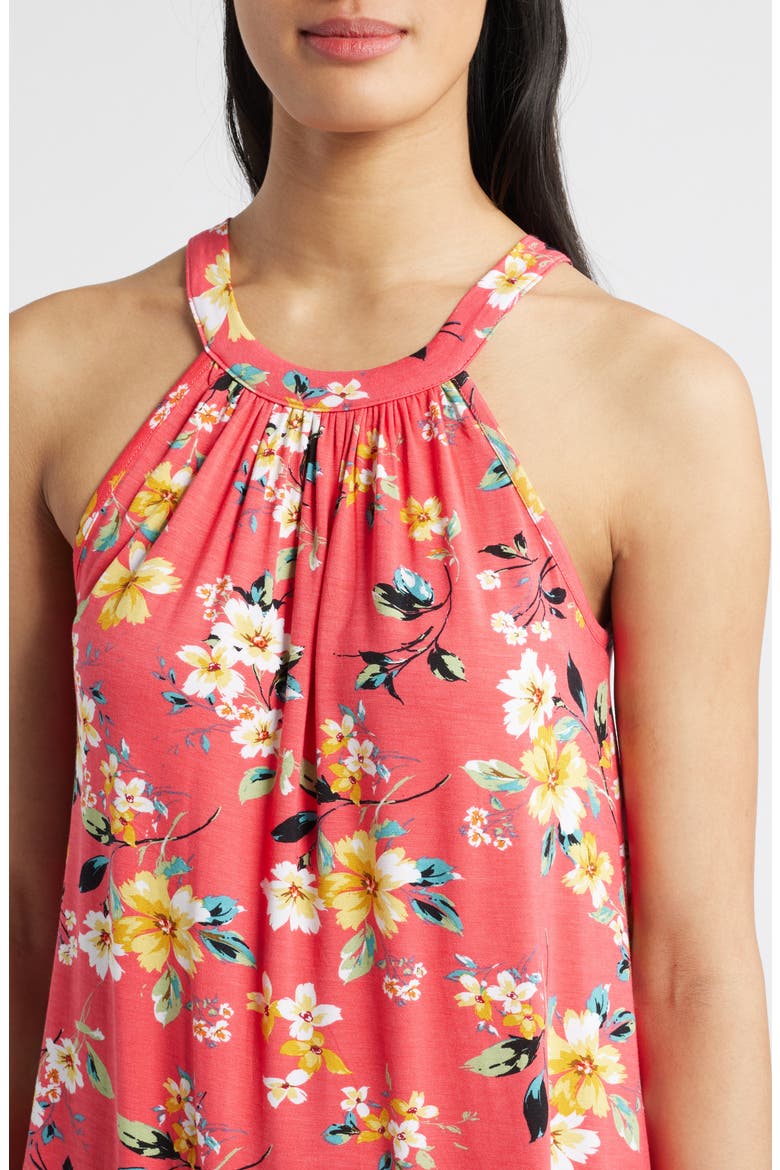 Floral Knit Tank, Alternate, color, CORAL