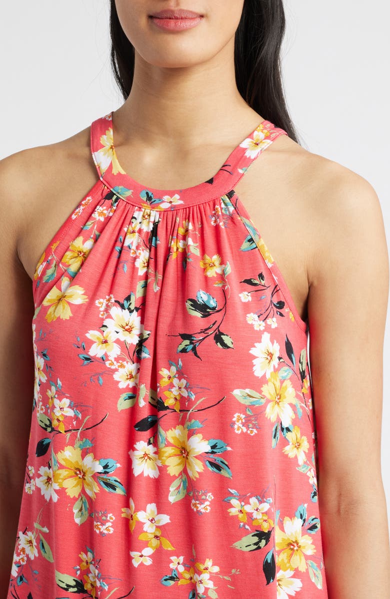 Loveappella Floral Knit Tank, Alternate, color, Coral