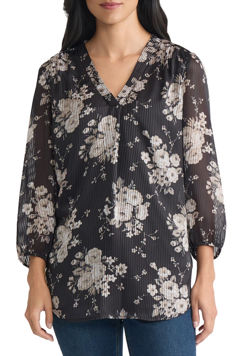 Print Top, Main, color, JONES BLACK MULTI