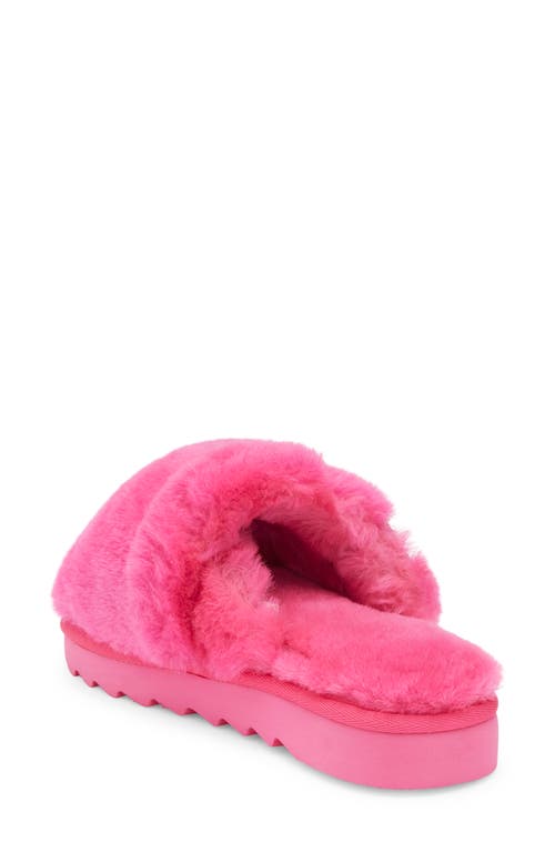 Ez Feet Genuine Shearling Mule In Pink