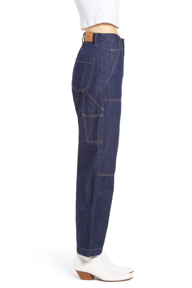 Bailee Nonstretch Painter Jeans, Alternate, color, RINSE