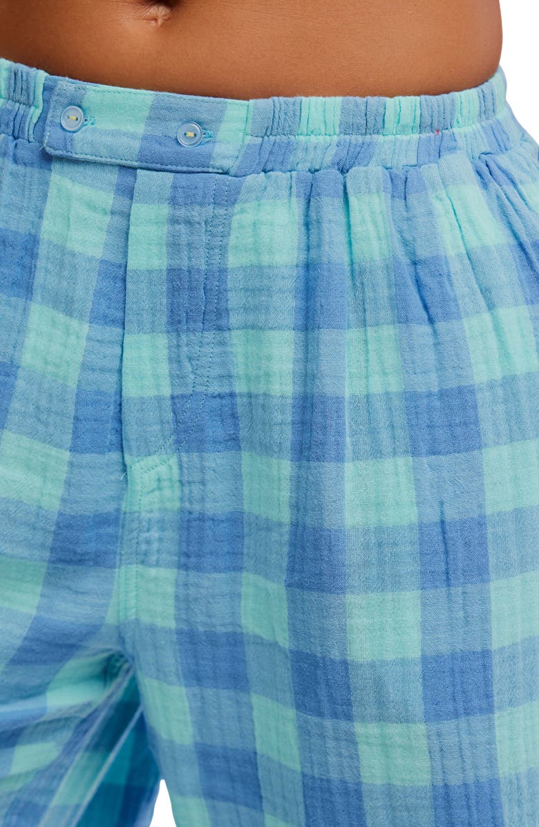 Free People Be Mine Pajama Pants, Alternate, color, Blissful Blue Combo