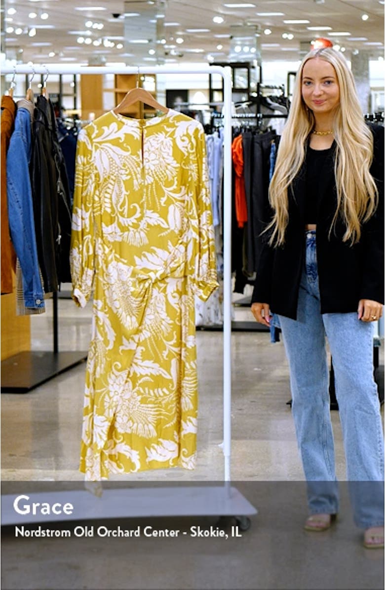 Saraiy Floral Wrap Front Long Sleeve Dress, sales video thumbnail