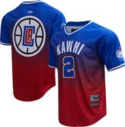 PRO STANDARD Men's Post Kawhi Leonard Royal/Red LA Clippers Ombre Name & Number T-Shirt