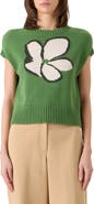 Akris punto Papercut Flower Intarsia Cotton Sweater