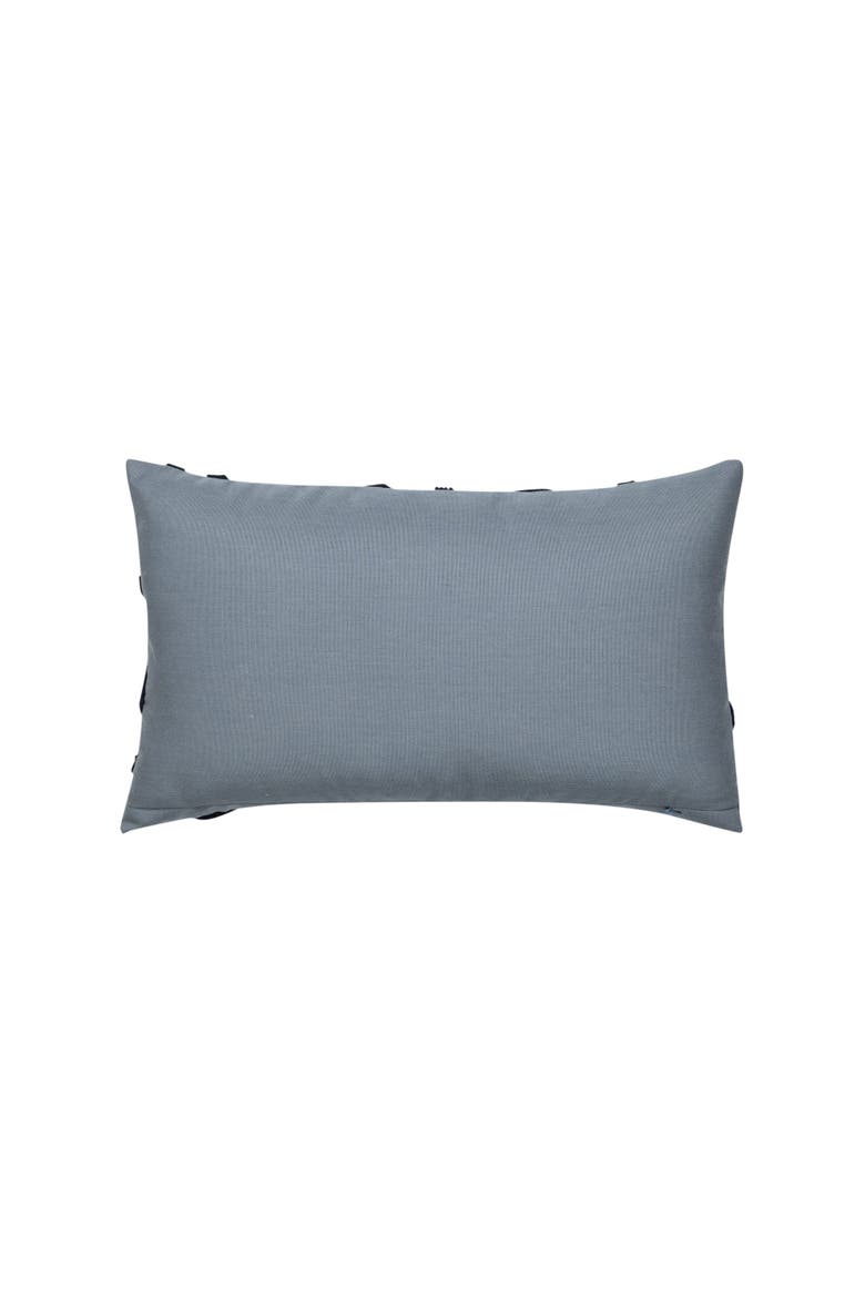Interlace Hand Knotted Indoor & Outdoor Woven Accent Pillow & Insert, Alternate, color, Slate