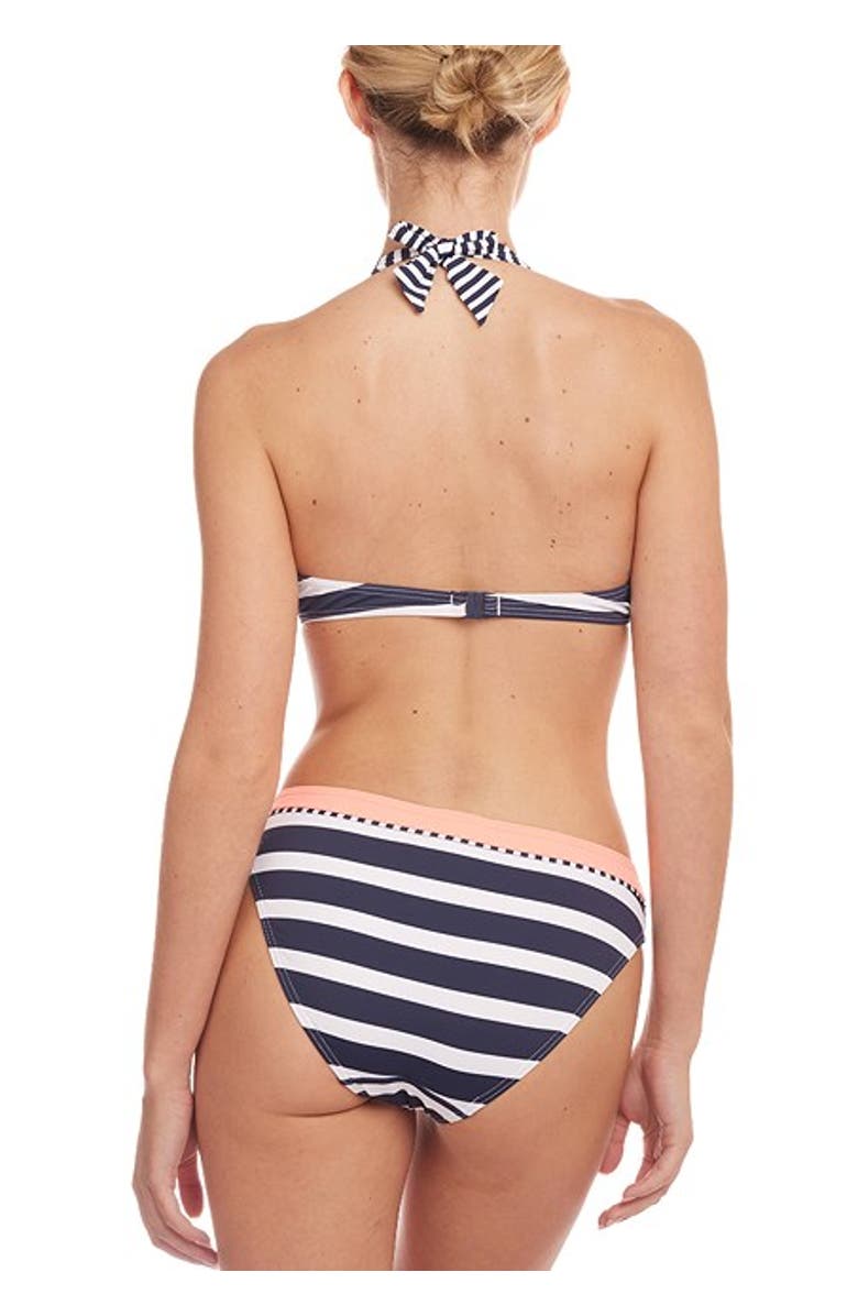 LASCANA Striped Underwire Bikini Top Size 40C, Alternate, color, Navy Striped