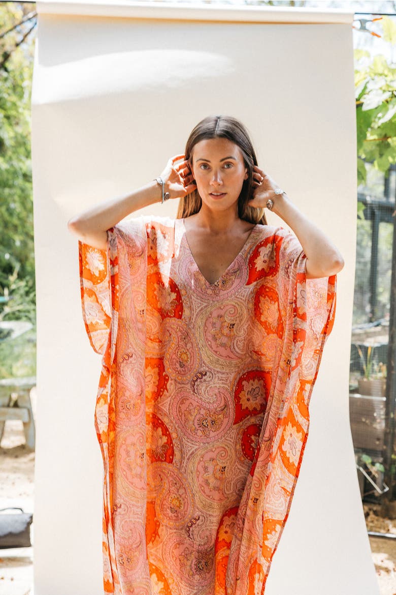 Long Caftan Culkin, Alternate, color, Pink & Red