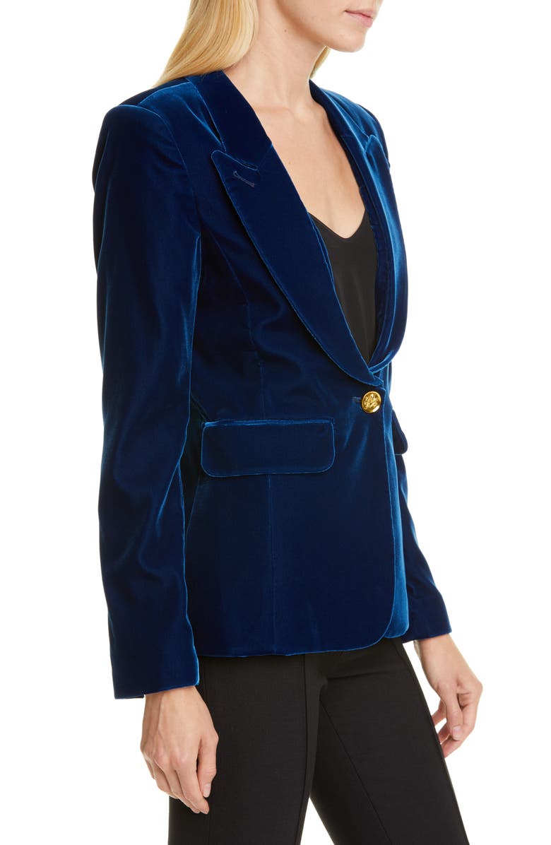 Smythe Peak Lapel Velvet Blazer, Alternate, color, 