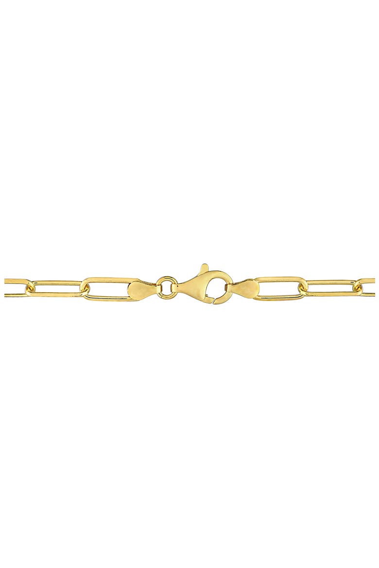 Diamond Cut Paper Clip Chain Necklace, Alternate, color, YELLOW GOLD