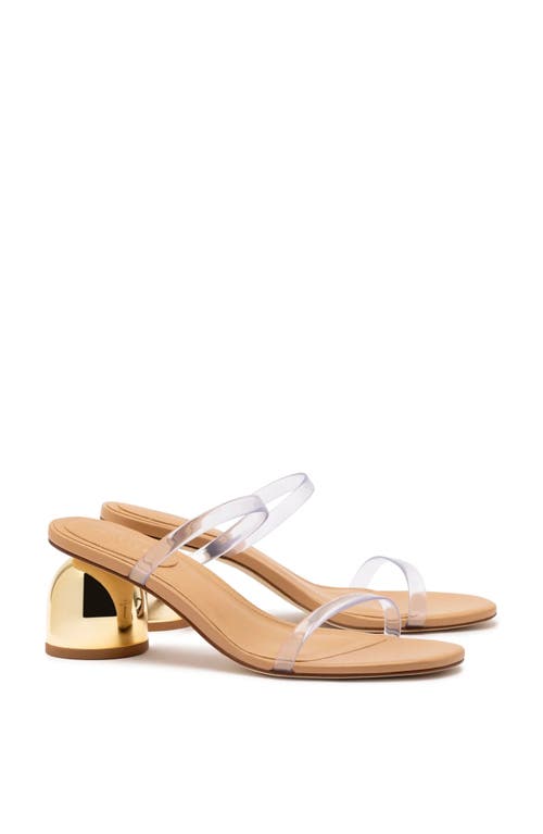 Larroude Dew Drop Mules Clear In Tan
