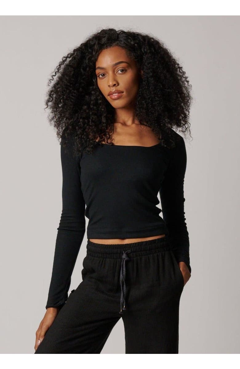 LEISURE LAB Long Sleeve Rib Shirt, Main, color, 