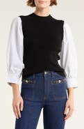 Derek Lam 10 Crosby Tirza Mixed Media Sweater