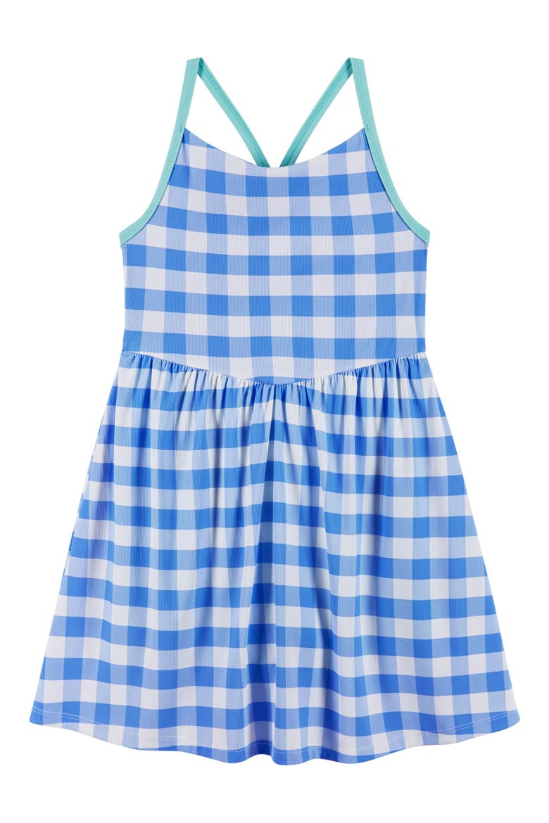 Kids' Print Skater Dress, Main, color, BLUE