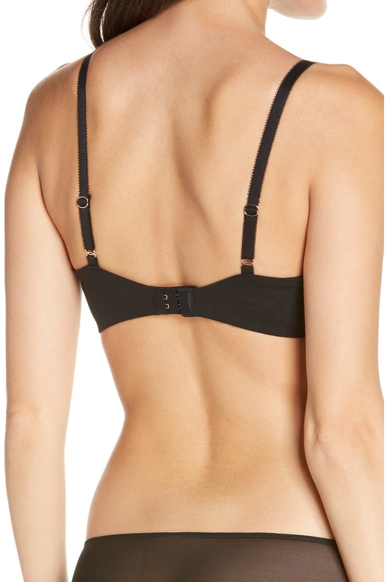Infatuated Unlined Underwire Bra, Alternate, color, BLACK