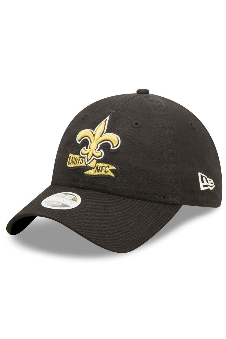 Women's New Era Black New Orleans Saints 2022 Sideline Adjustable 9TWENTY Hat, Alternate, color, Black