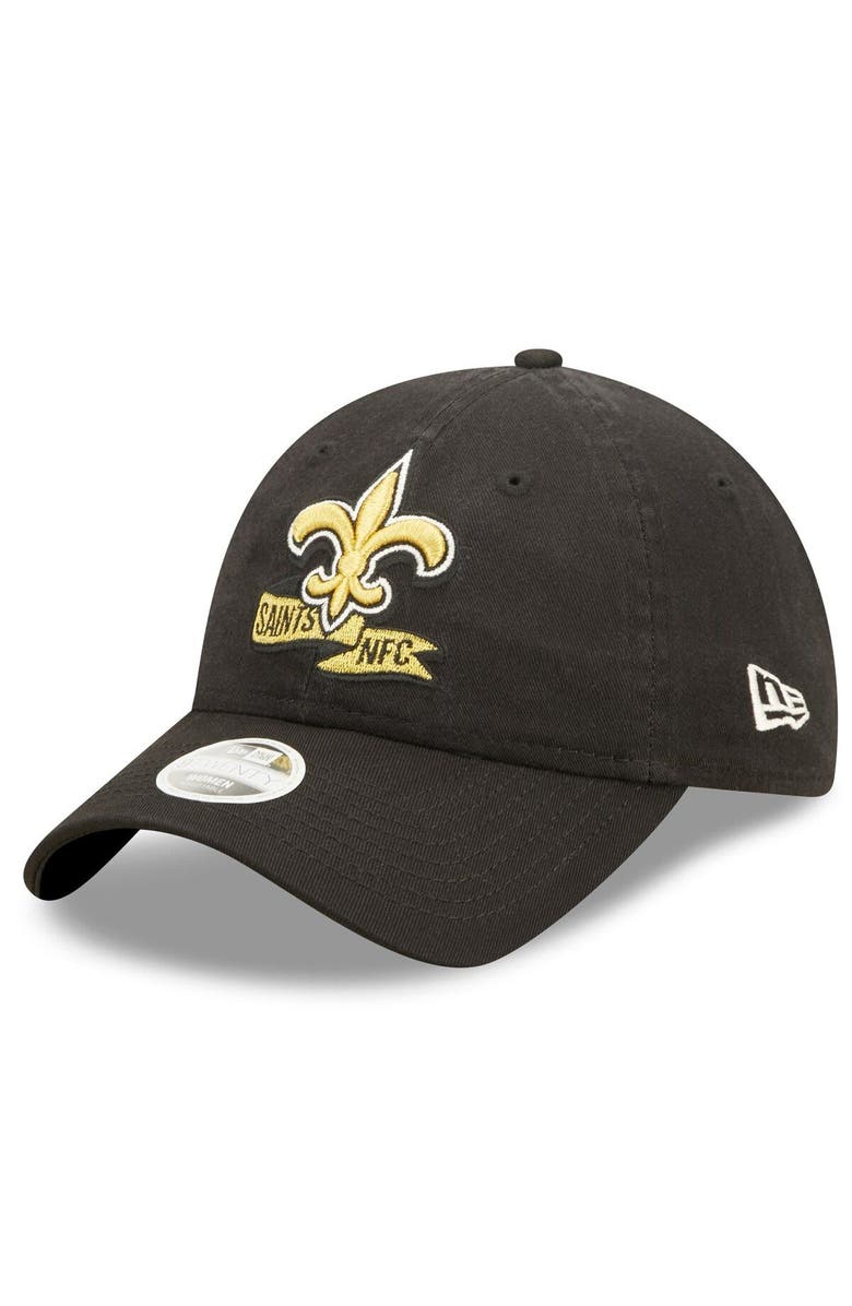 New Era Women's New Era Black New Orleans Saints 2022 Sideline Adjustable 9TWENTY Hat, Alternate, color, 