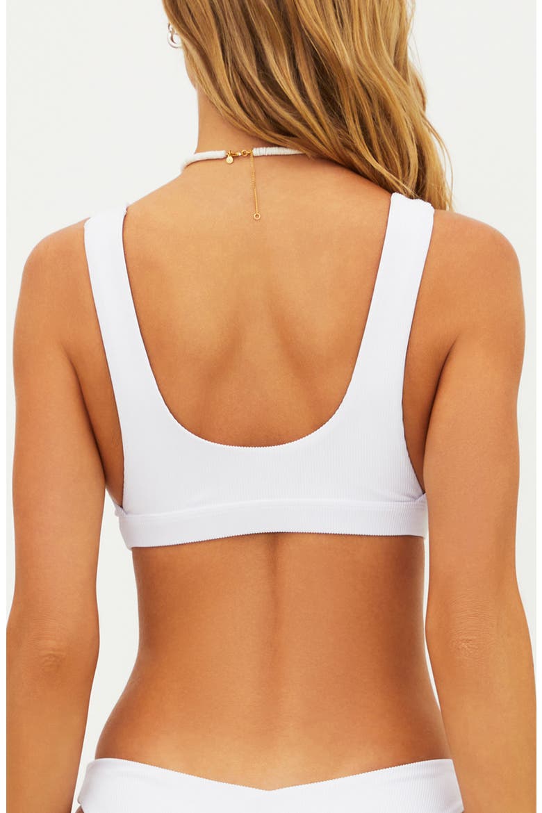 Peyton Ribbed Bikini Top, Alternate, color, WHITE