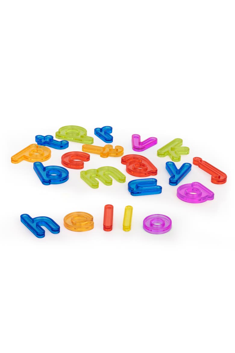 Translucent Lowercase Letters 76 Pcs, Alternate, color, Orange Multi