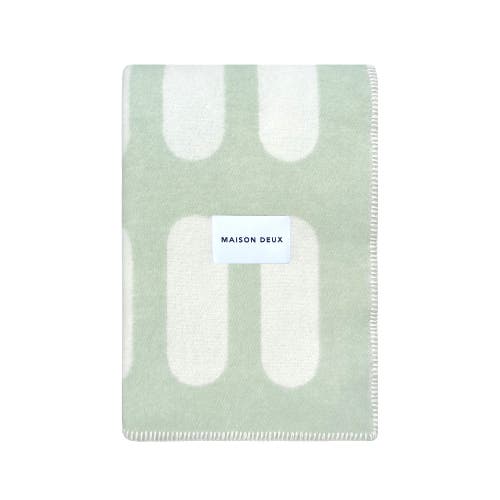 Maison Deux Cubics Blanket In Green