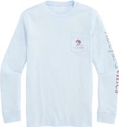vineyard vines Kids' Hockey Outline Long Sleeve Cotton Graphic T-Shirt