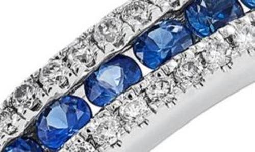 Frankie & Zoe 14k Gold Diamond And Sapphire Ring In White Gold
