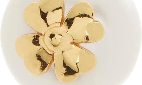 Kate Spade New York Imitation Pearl Stud Earrings In Gold