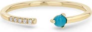 Zoë Chicco Turquoise & Pavé Diamond Open Ring
