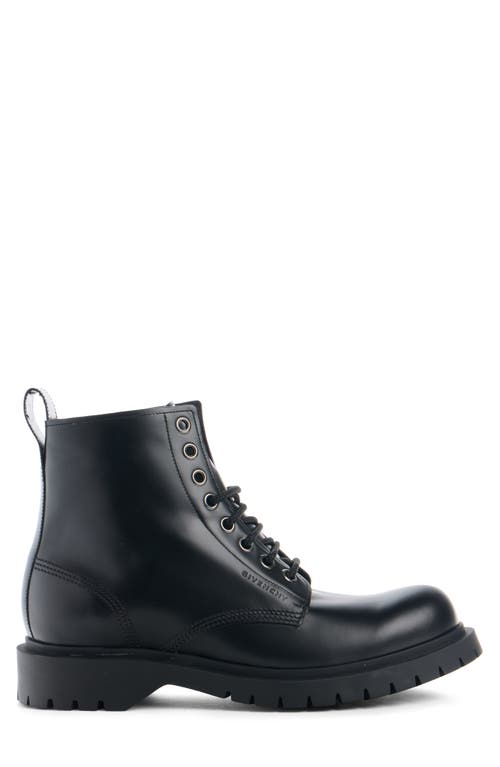 Givenchy Formal Casual Lugged Leather Boot In Black