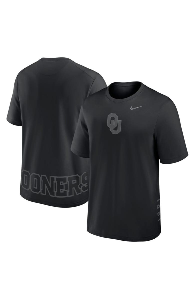 Nike Men's Nike Black Oklahoma Sooners Primary Statement Two-Hit Performance T-Shirt, Main, color, 