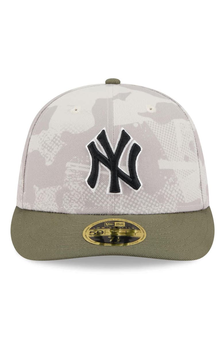 New Era Men's New Era Light Beige/Olive New York Yankees 2025 Armed Forces Day Low Profile 59FIFTY Fitted Hat, Alternate, color, Light Beige