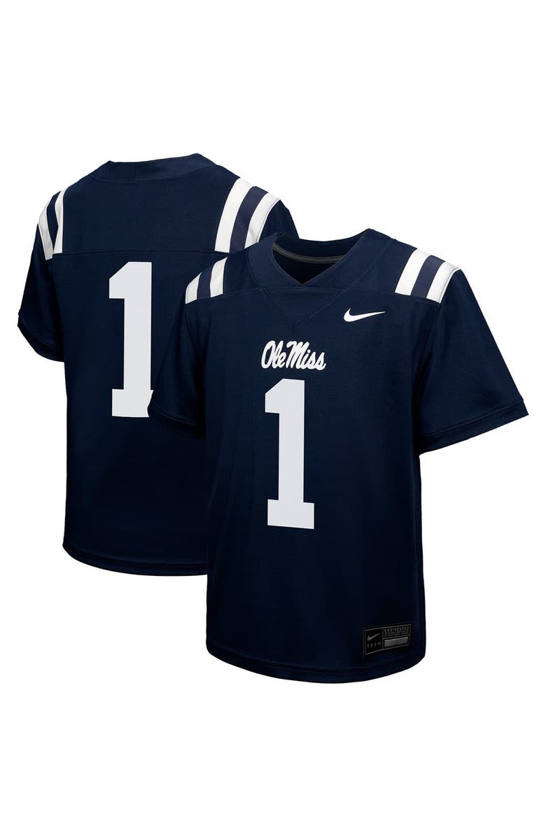 Nike Youth Nike #1 Navy Ole Miss Rebels Untouchable Replica Game Jersey, Main, color, Navy