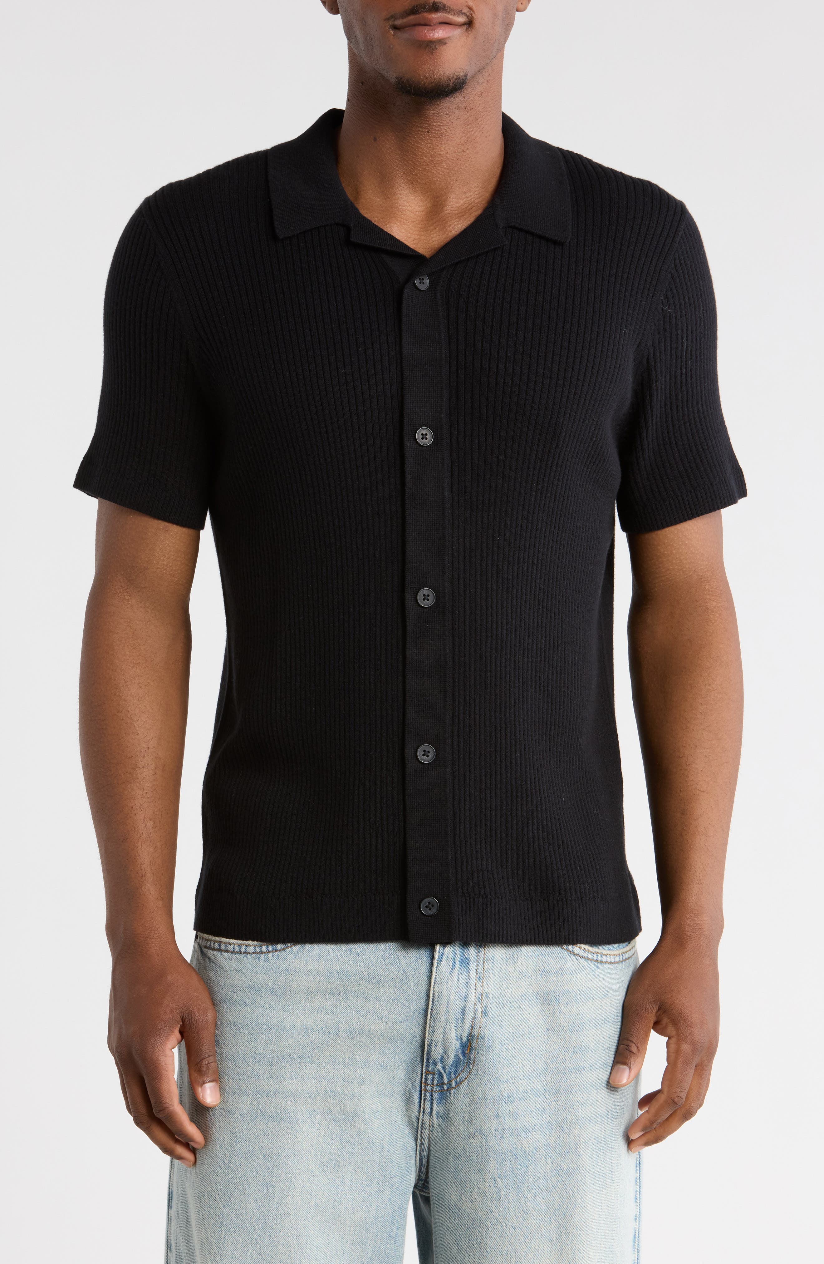 Abound Short Sleeve Button-Up Sweater