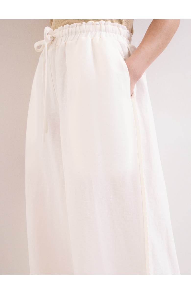 Phase Eight Rowan Wide Leg Linen Trousers, Alternate, color, White