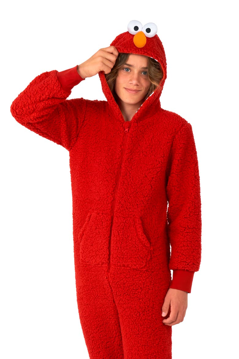 Kids' Sesame Street® Elmo Jumpsuit, Alternate, color, RED