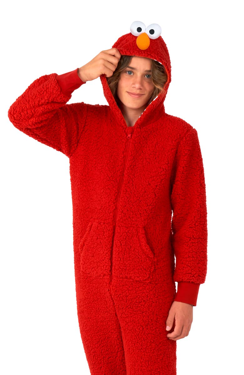 OppoSuits Kids' Sesame Street<sup>®</sup> Elmo Jumpsuit, Alternate, color, Red